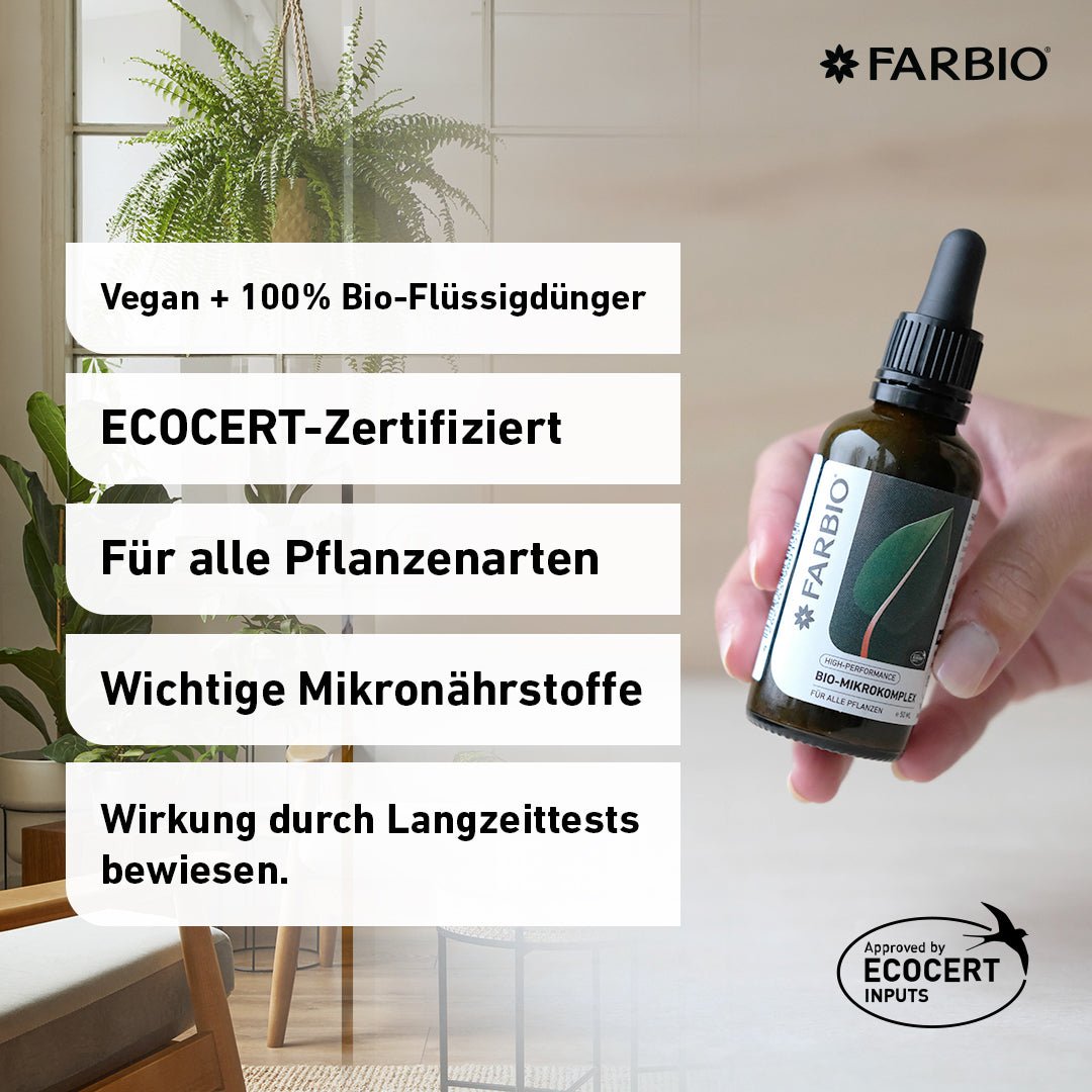 Bio-Mikrokomplex | Premium Flüssigdünger | Schutz und Heilung für Deine Pflanzen - FARBIO® - Nachhaltige Bio-Flüssigdünger aus Hamburg