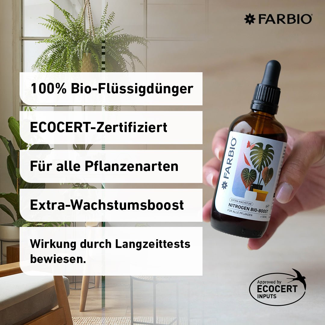 Nitrogen Bio-Boost | Premium Flüssigdünger | Extra-Wachstum für Deine Pflanzen - FARBIO® - Nachhaltige Bio-Flüssigdünger aus Hamburg